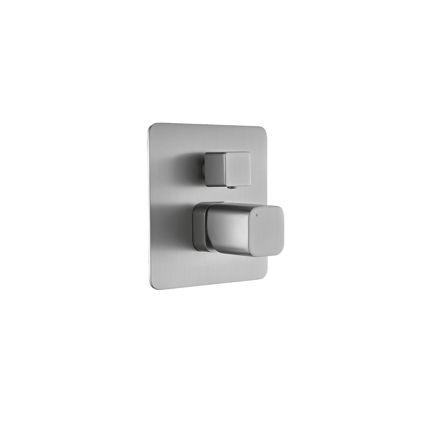 Cube Shower Divert Mixer Brushed Nickel gallery detail image