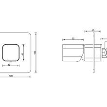 Cube Round Shower/Bath Mixer Brushed Nickel gallery detail image