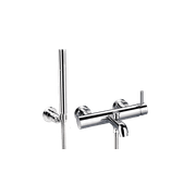 Elisa Wall Mounted Bath Mixer and Shower Set Chrome gallery detail image