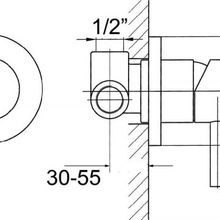 Elisa Round Shower/Bath Mixer Chrome gallery detail image