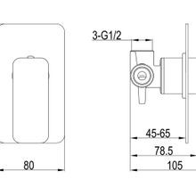 Flint Shower/Bath Mixer Gun Metal gallery detail image