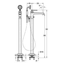 Liberty Floor Mounted Bath Mixer Oil Rubbed Bronze gallery detail image