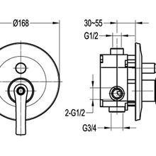 Liberty Shower Divert Mixer Oil Rubbed Bronze gallery detail image