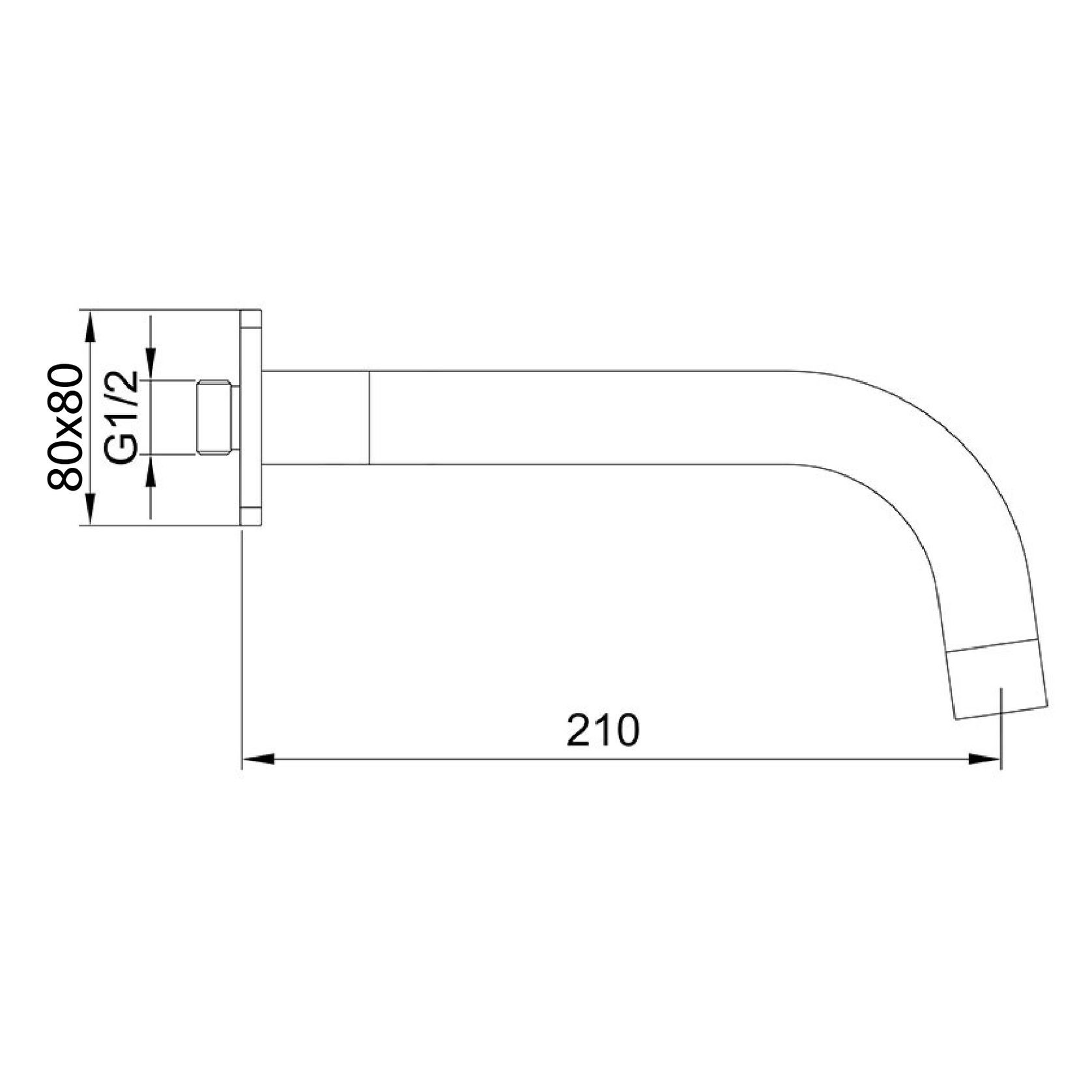 Loft Wall Mounted Bath Spout Gun Metal (Round) gallery detail image