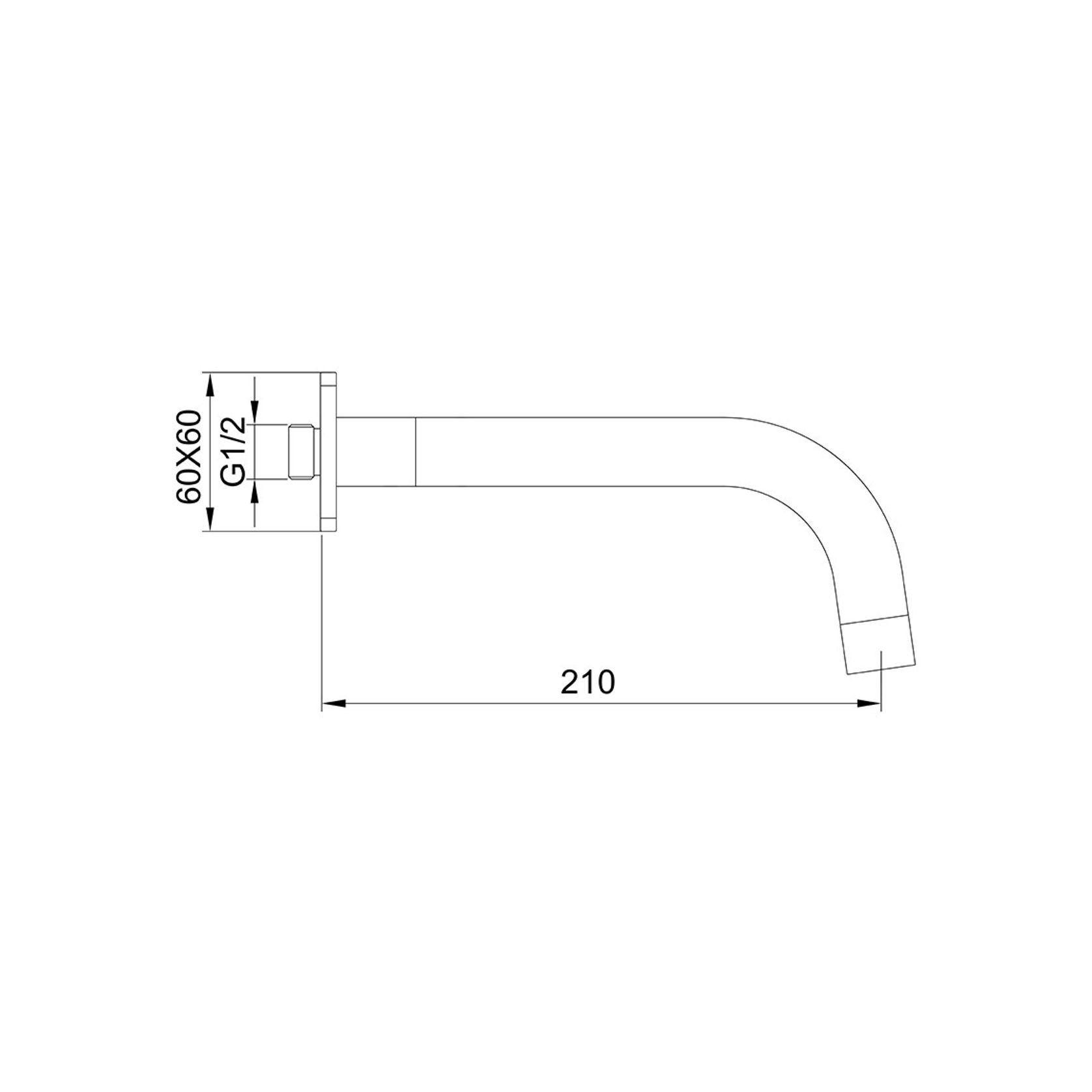 Loft Wall Mounted Bath Spout Gun Metal gallery detail image