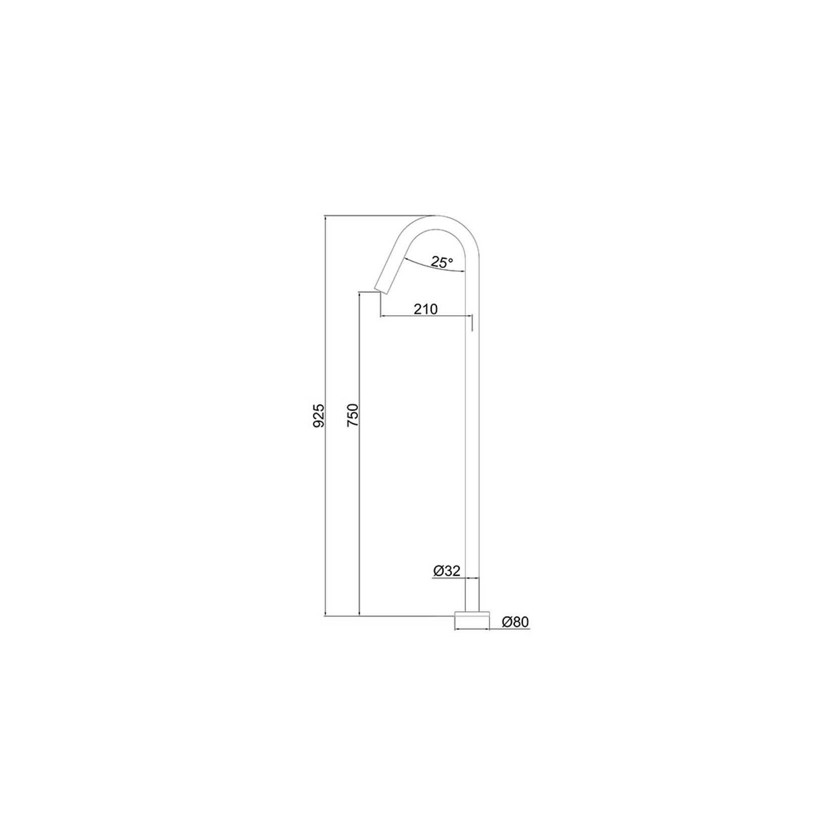 Loft Floor Mounted Bath Spout Gun Metal gallery detail image