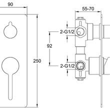 Loft Shower Divert Mixer Gun Metal gallery detail image