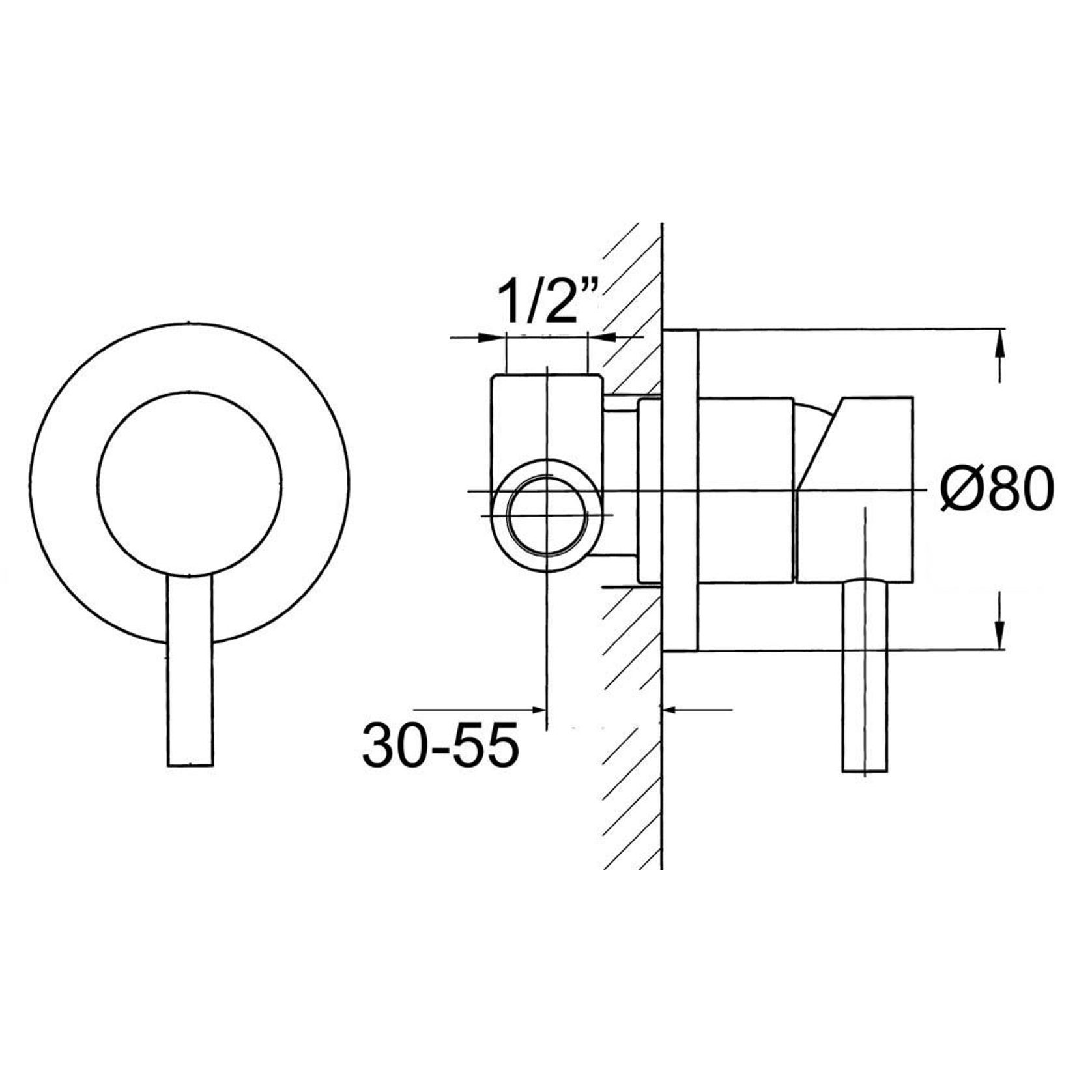 Loft Shower/Bath Mixer Gun Metal gallery detail image