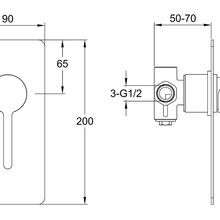 Loft Shower/Bath Mixer Gun Metal gallery detail image