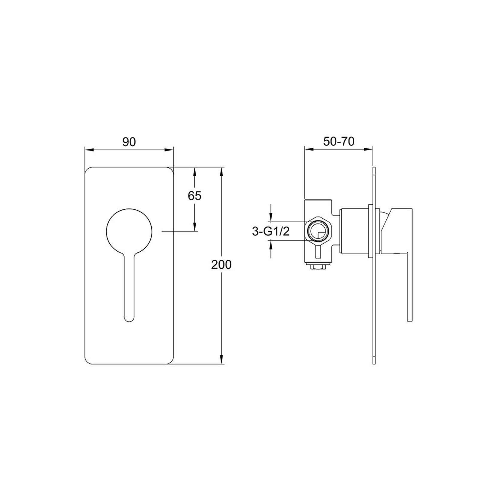 Loft Shower/Bath Mixer Gun Metal gallery detail image