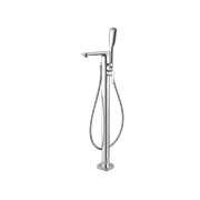 Modern Floor Mounted Bath Mixer and Shower Set Chrome gallery detail image