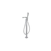 Modern Floor Mounted Bath Mixer and Shower Set Chrome gallery detail image