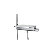 Modern Wall Mounted Bath Mixer and Shower Set Chrome gallery detail image