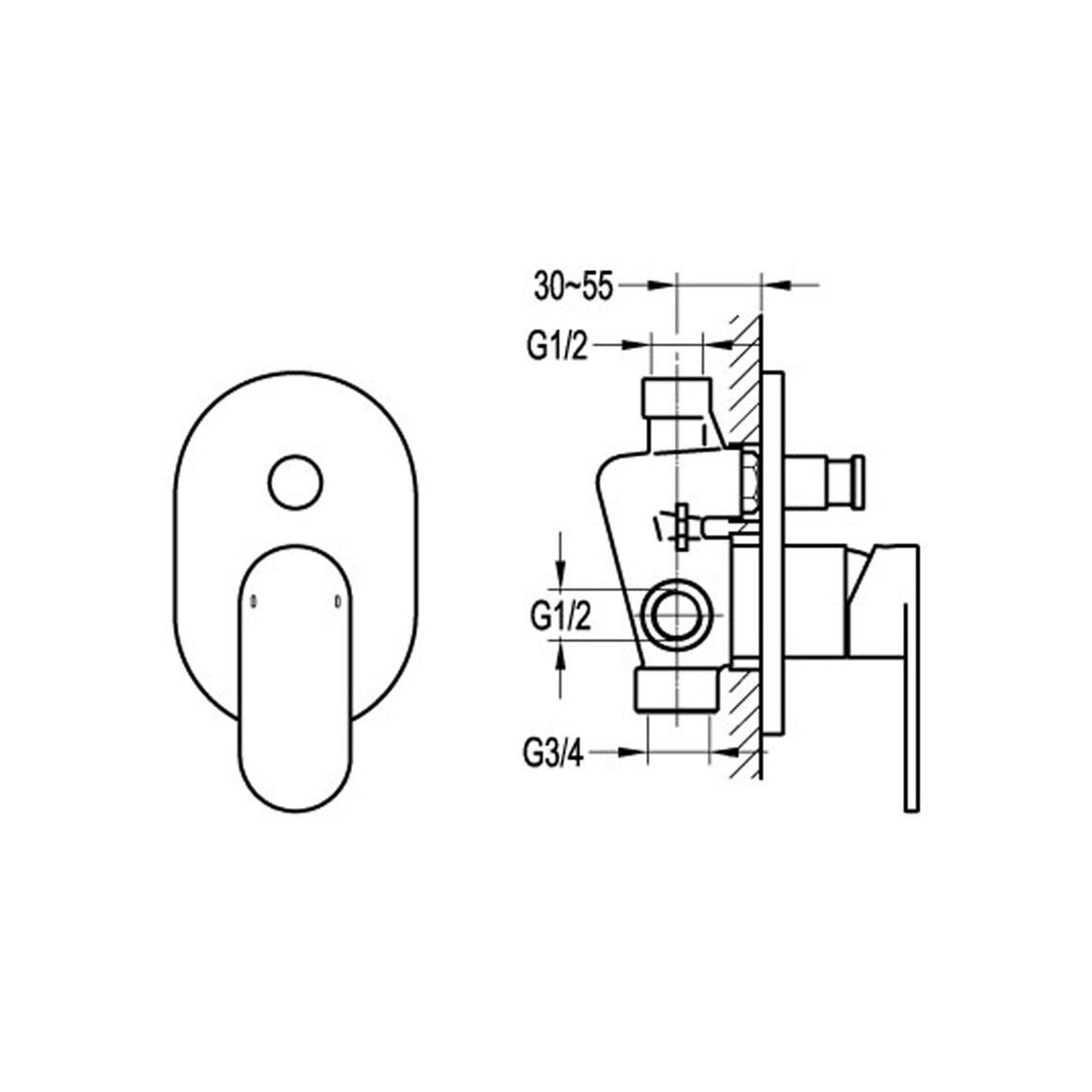 Smart Shower Divert Mixer Chrome gallery detail image