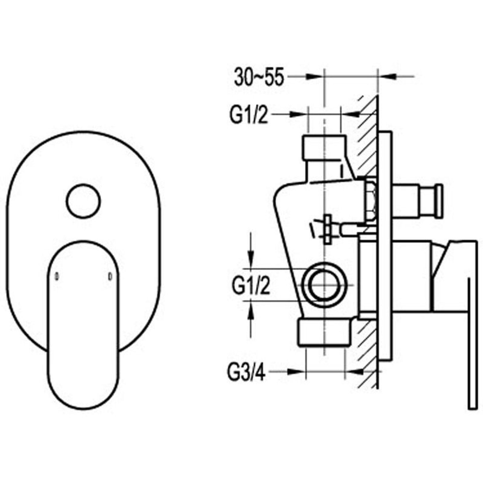 Smart Shower Divert Mixer Chrome gallery detail image
