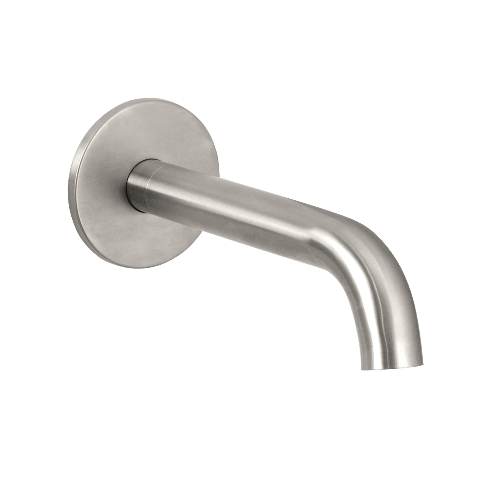 Urban Curved Wall Mounted Bath Spout Brushed Stainless gallery detail image