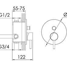 Urban Shower Divert Mixer Brushed Stainless gallery detail image