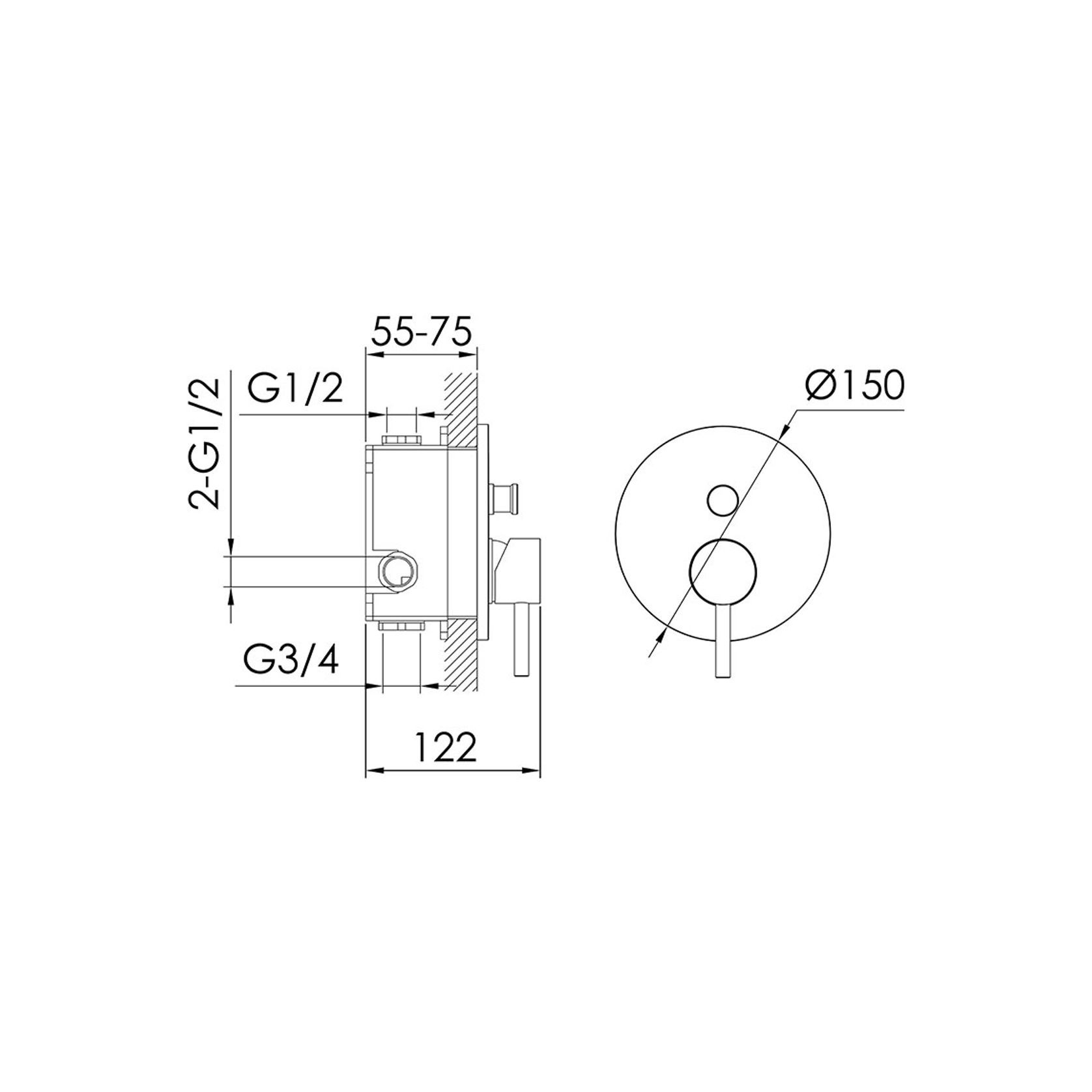 Urban Shower Divert Mixer Brushed Stainless gallery detail image