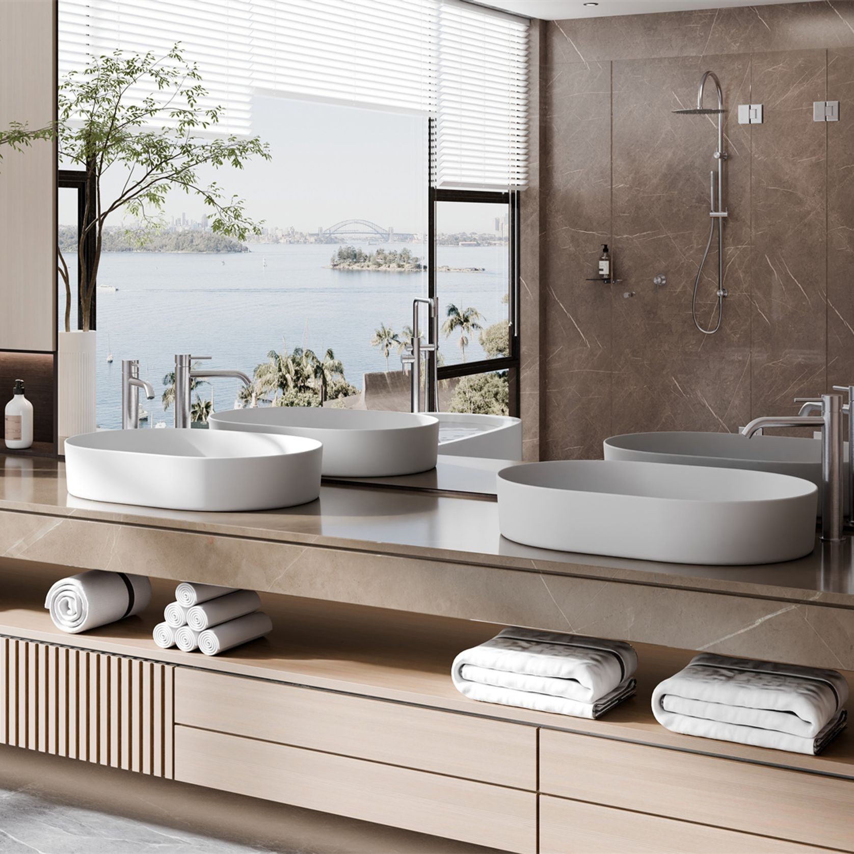 Zen SS316L Tall Basin Mixer | Brushed Nickel gallery detail image