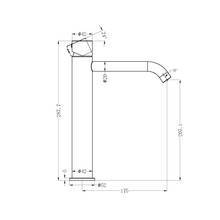 Zen SS316L Tall Basin Mixer Handless | Brushed Bronze gallery detail image