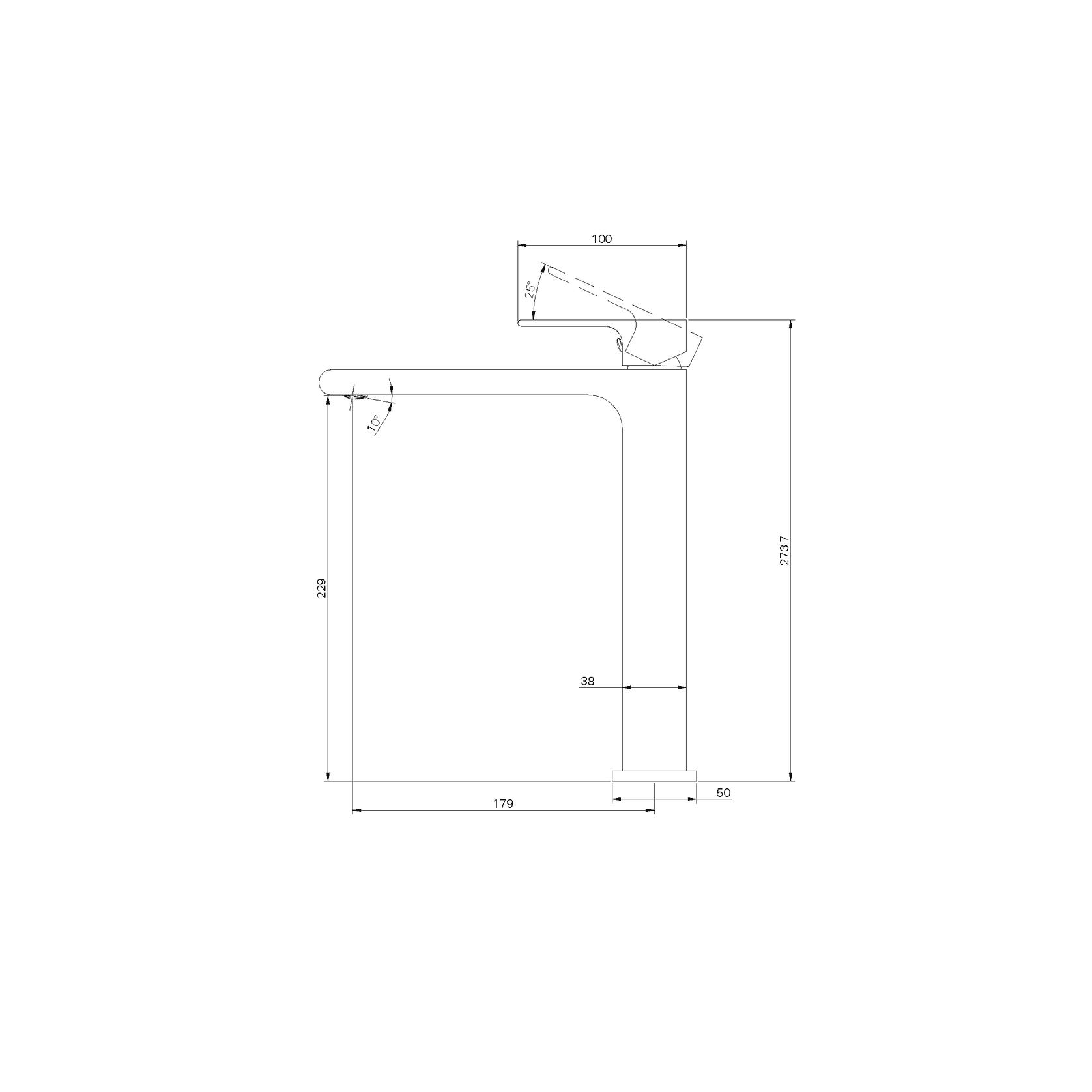 Bianca Tall Basin Mixer | Gun Metal gallery detail image