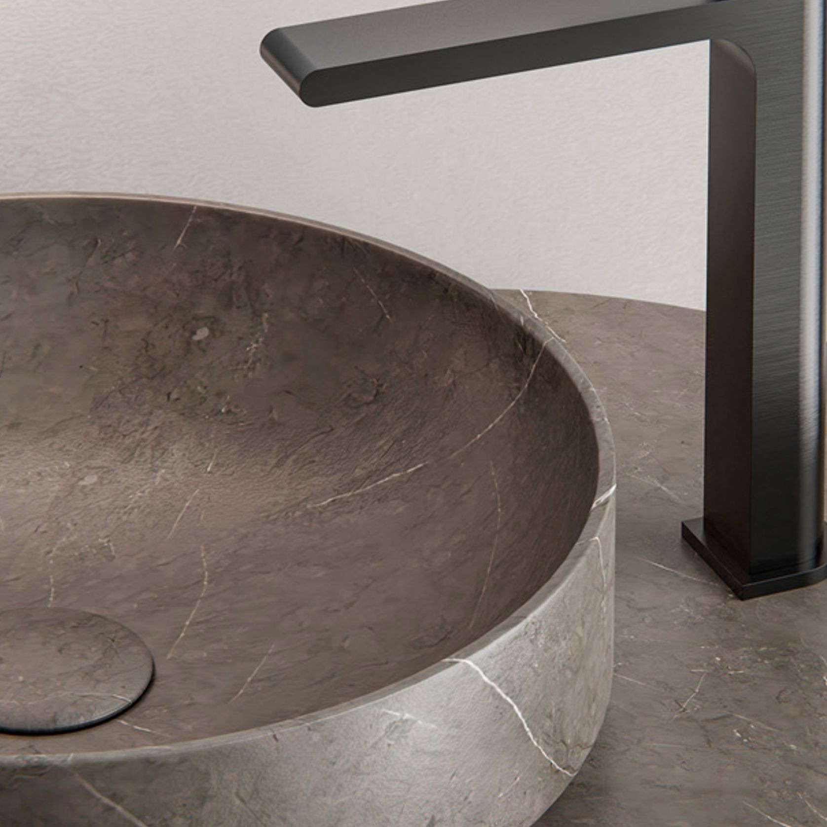 Bianca Tall Basin Mixer | Gun Metal gallery detail image