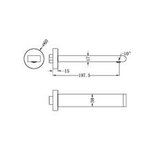 Bianca Fixed Bath Spout 200mm | Gun Metal gallery detail image