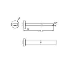Bianca Fixed Bath Spout 240mm | Brushed Bronze gallery detail image