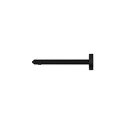 Bianca Fixed Bath Spout 200mm | Matte Black gallery detail image