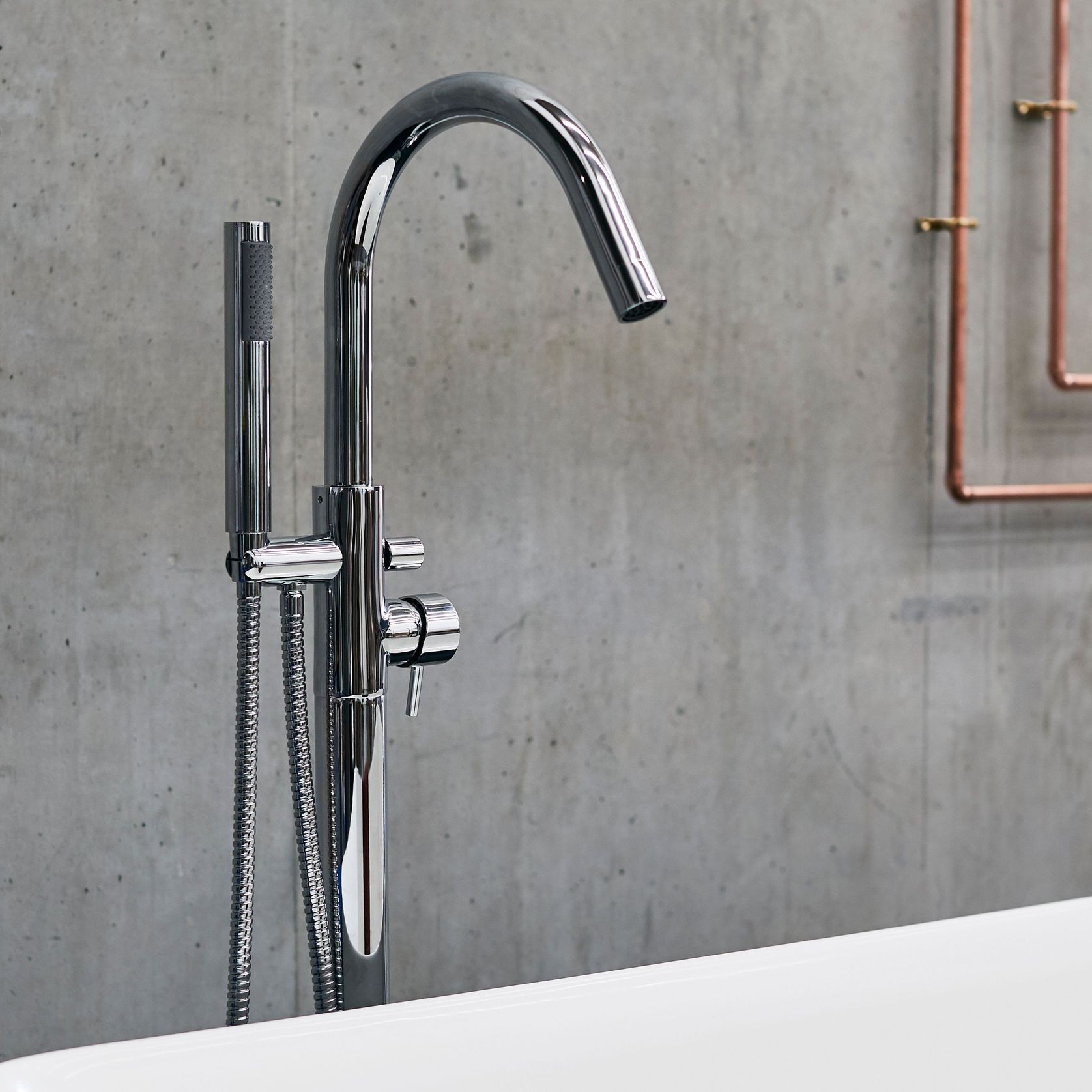 Mike Pro Floor Mount Shower Mixer gallery detail image
