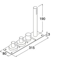 Minimal Deck-mounted Tap Set For Bathtub Without Spout gallery detail image