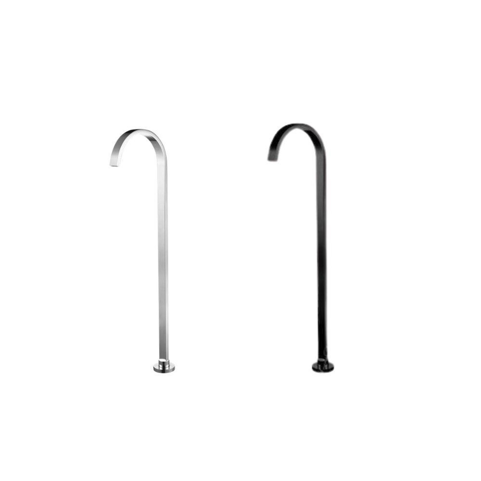 Freestanding Minimal Bath Spout - ROC04 Brushed Nickel gallery detail image