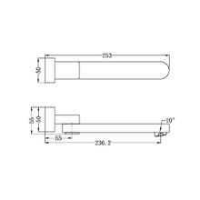 Bianca Swivel Bath Spout | Brushed Nickel gallery detail image
