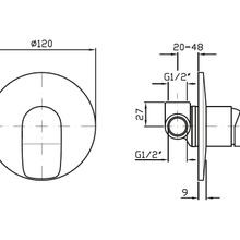 Brim Shower Mixer Trim Set gallery detail image