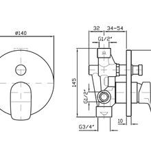 Brim Shower/Bath Diverter Trim Set gallery detail image