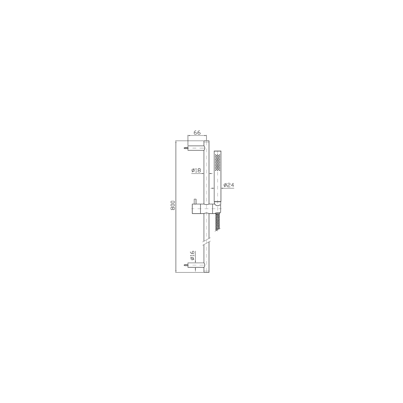 Zuchetti Slide Shower 800mm gallery detail image