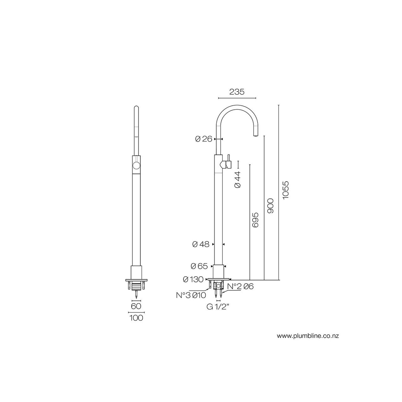 Buddy Floor Mount Bath Filler No Handshower gallery detail image