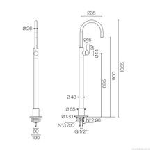 Buddy Pro Round Floor Mount Bath Filler No Handshower gallery detail image