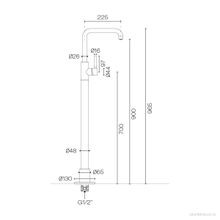 Buddy Pro Square Floor Mount Bath Filler No Handshower gallery detail image