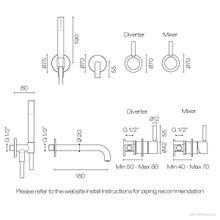 Buddy Pro Wall Mount Bath/Shower Set gallery detail image