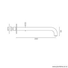 Buddy Wall Mount Bath Spout 250mm gallery detail image