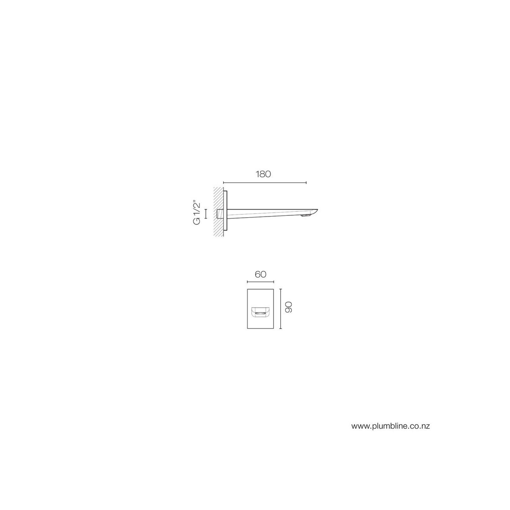 Como Wall Mount Bath Spout gallery detail image