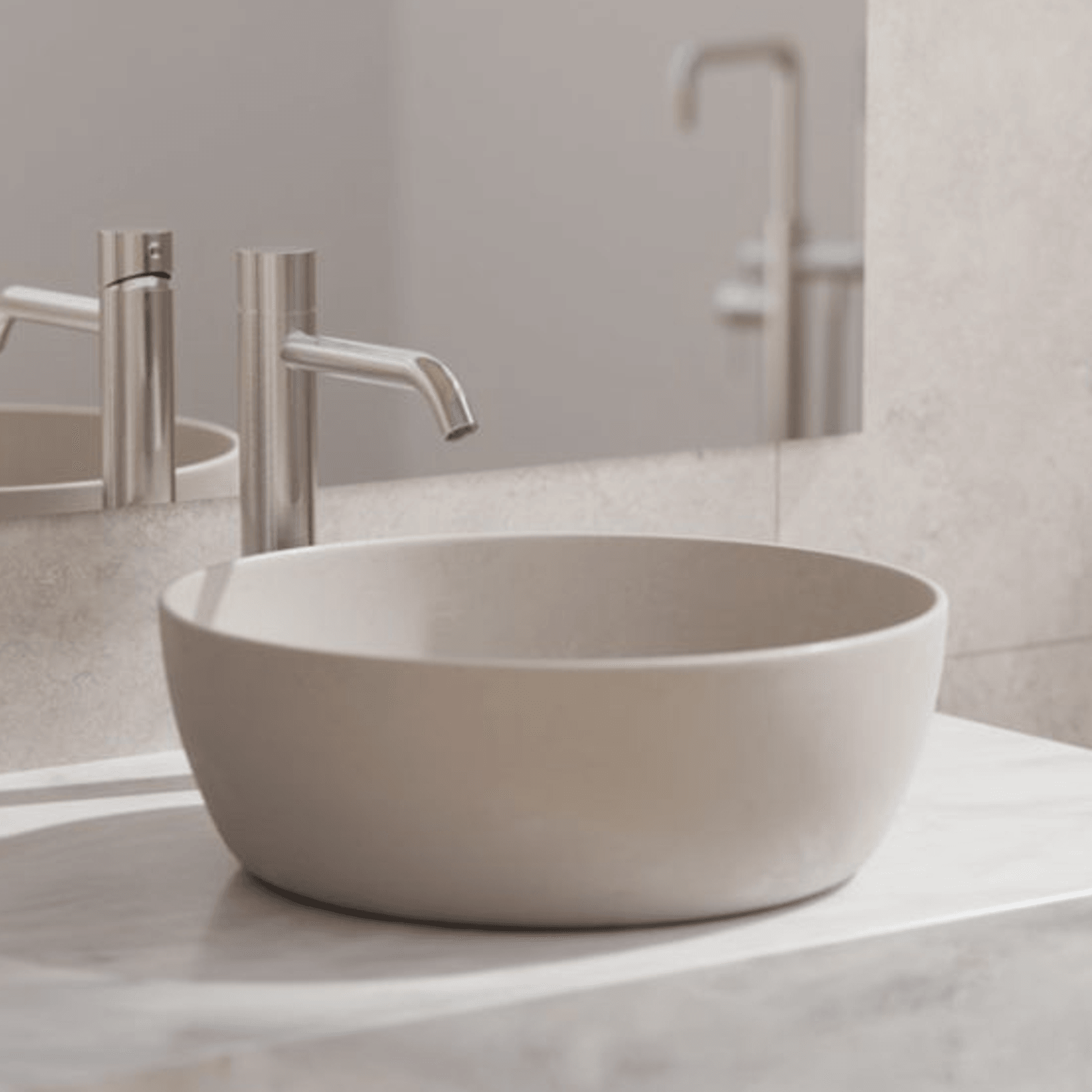 Zen SS316L Tall Basin Mixer Handless | Brushed Nickel gallery detail image