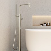 Zen SS316L Freestanding Bath Mixer | Brushed Nickel gallery detail image