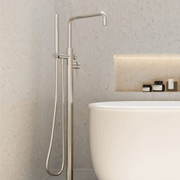 Zen SS316L Freestanding Bath Mixer | Brushed Nickel gallery detail image