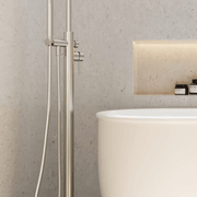 Zen SS316L Freestanding Bath Mixer | Brushed Nickel gallery detail image