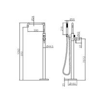 Zen SS316L Freestanding Bath Mixer | Brushed Nickel gallery detail image
