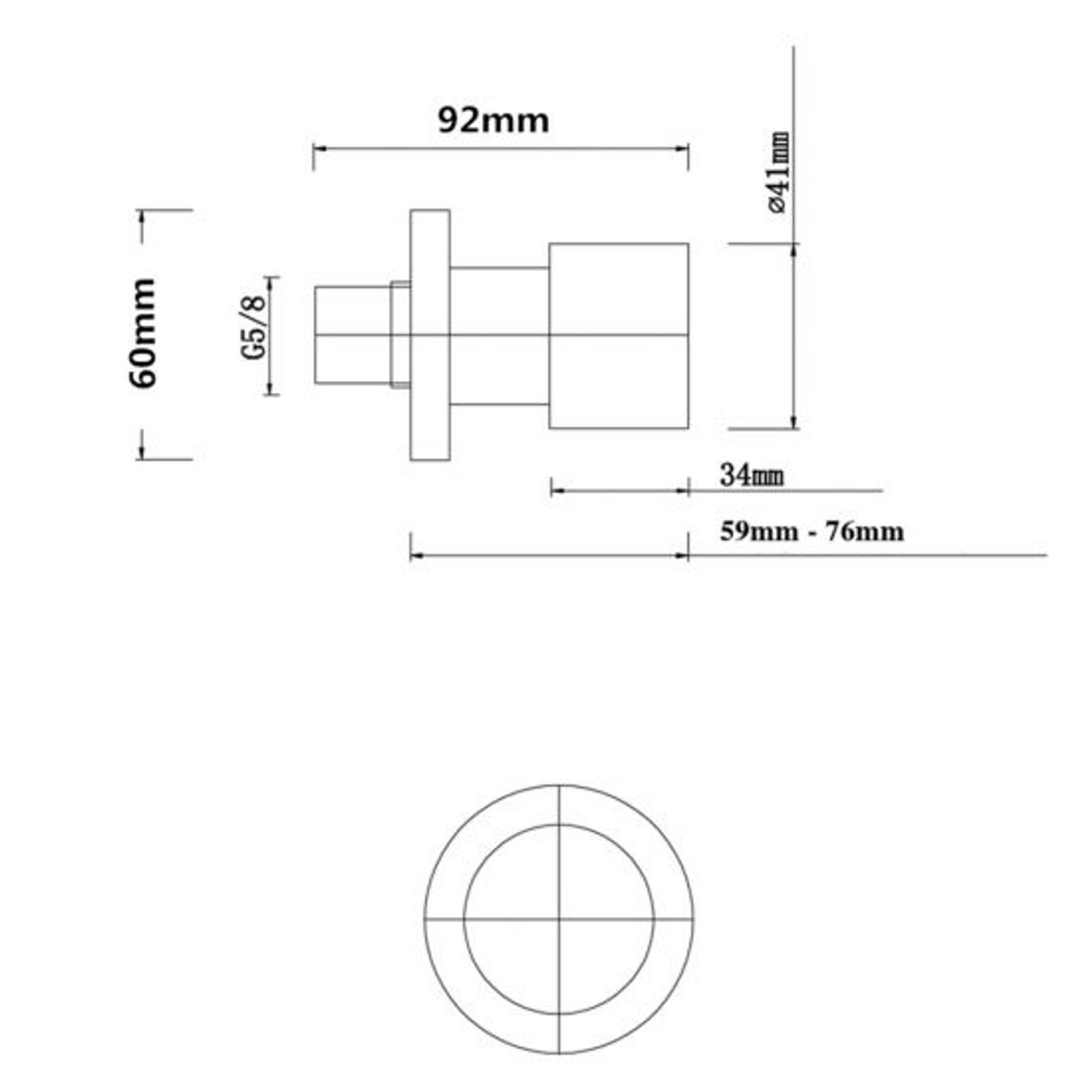 Round Shower Wall Taps Matte Black gallery detail image