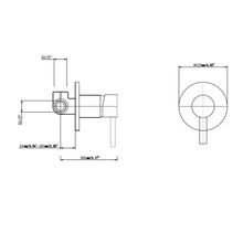 Lucid Pin Wall Mixer Matte Black gallery detail image
