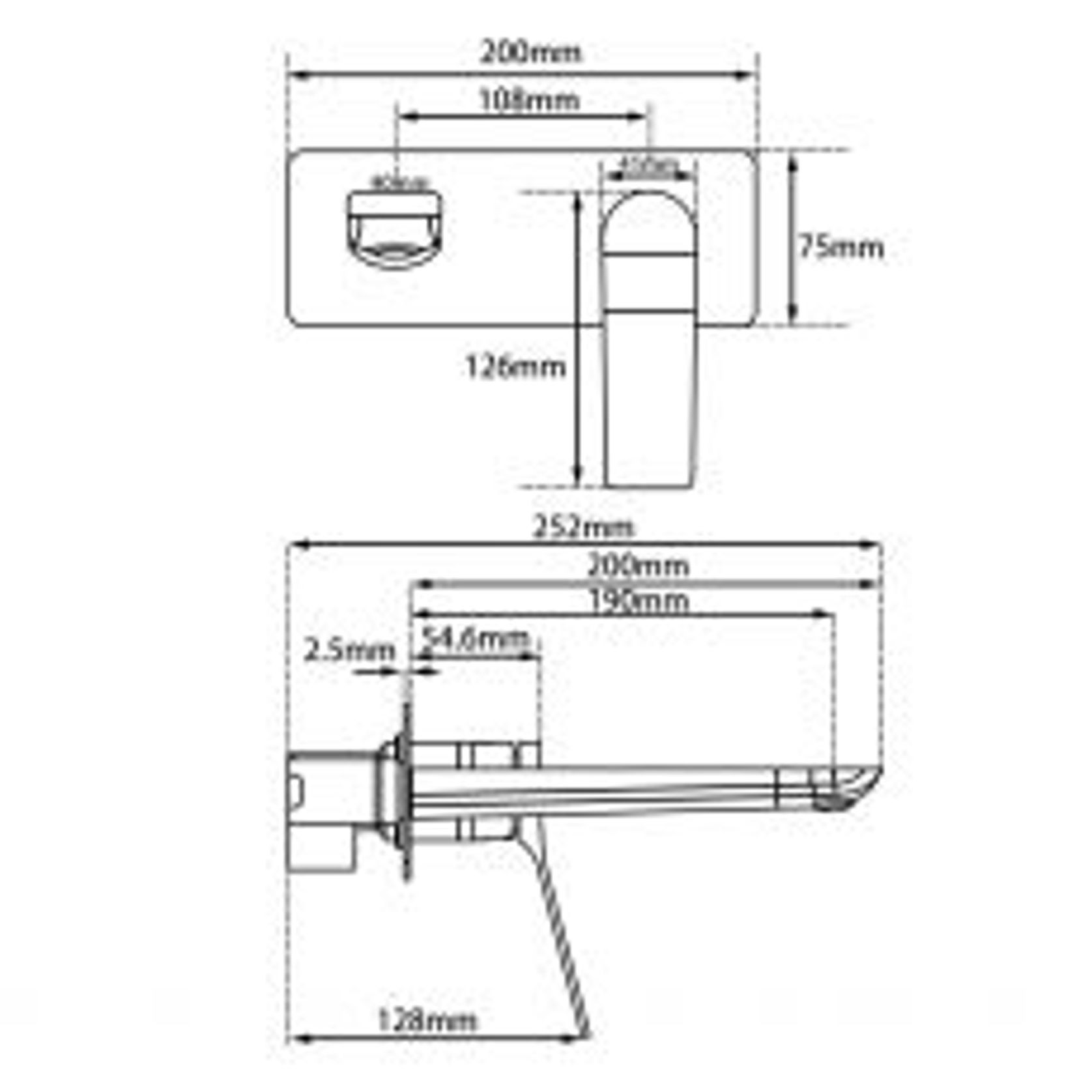 Rushy Wall Mixer with Spout Brushed Brass gallery detail image